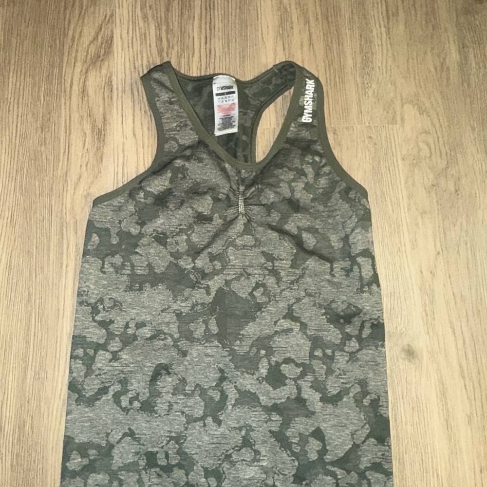 Gymshark Green Camo Tank Top‎